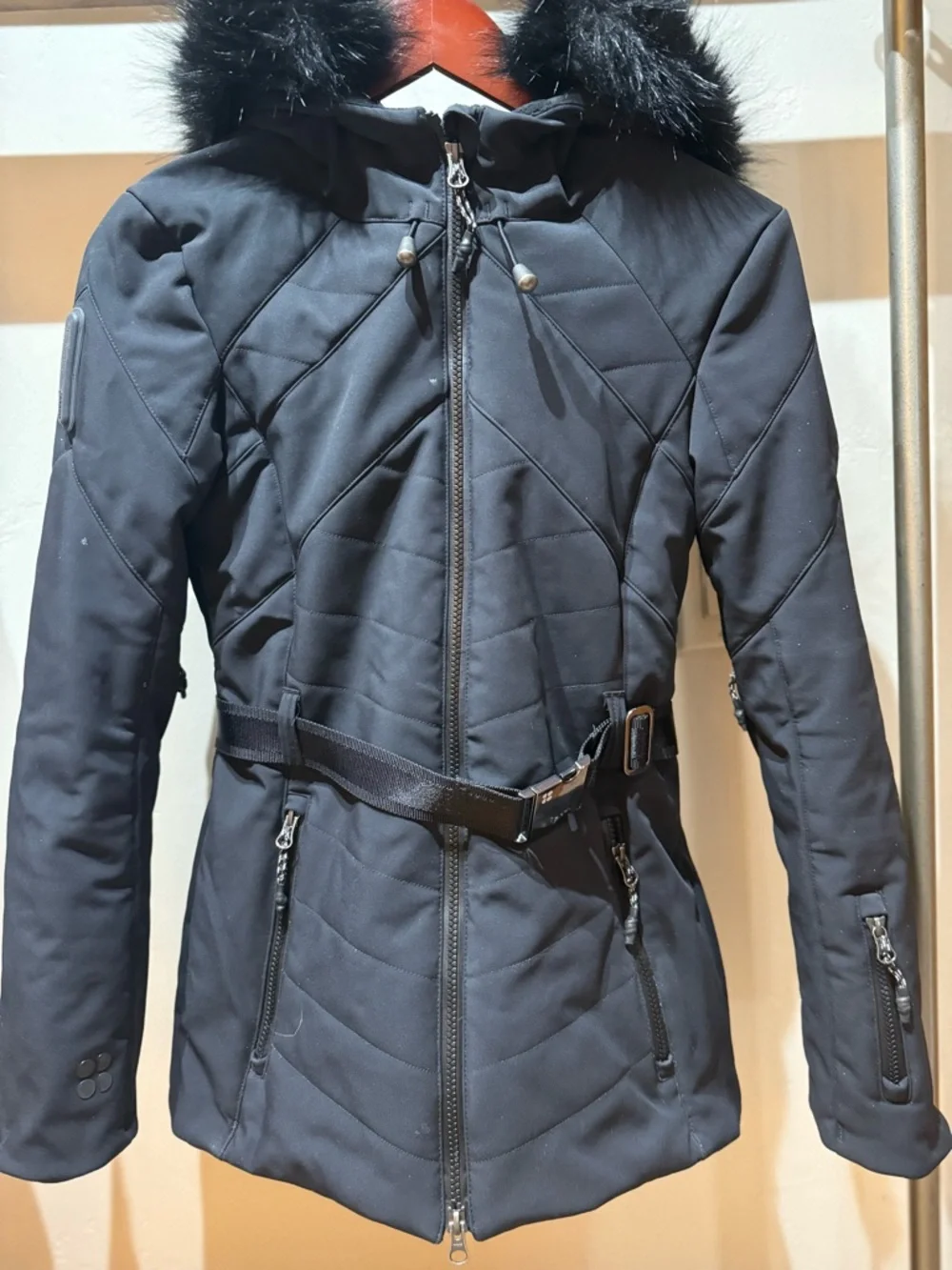 Sweaty Betty Black Belted Ski Jacket and Pants set - Picture 6 of 12
